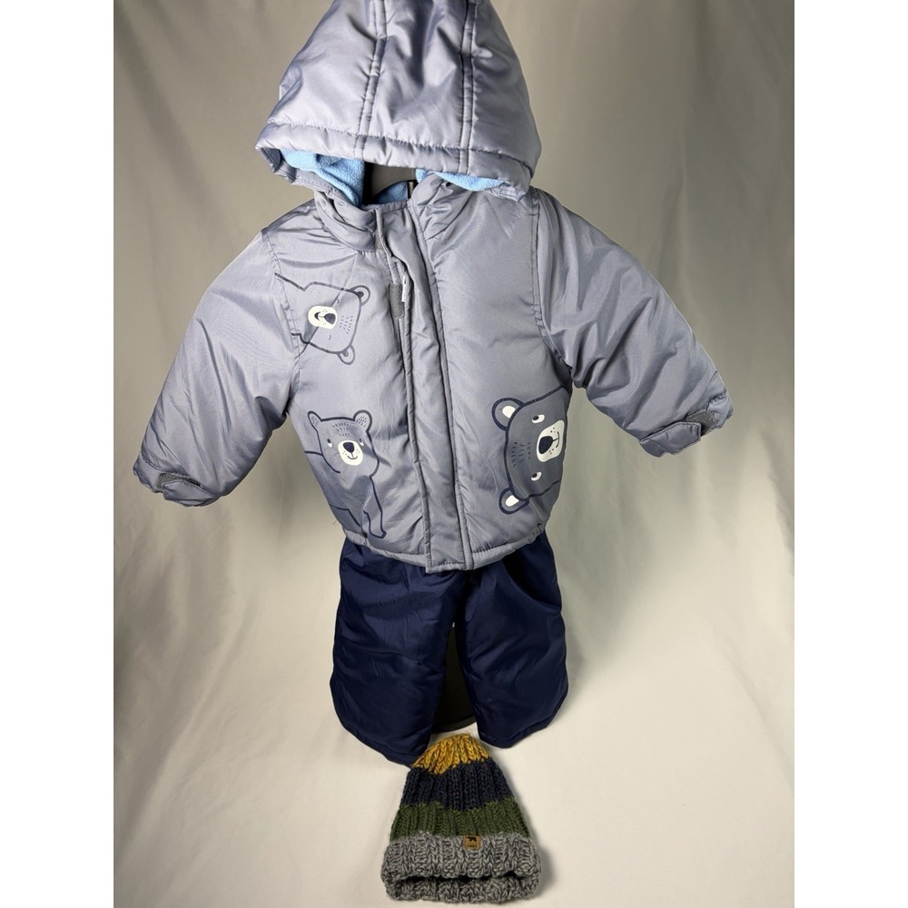 Boy 24m Snow Suit With Beanie - Carters